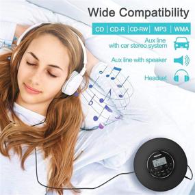 img 2 attached to Versatile Portable CD Player - Multi-Functional Walkman for Car, Home, and Outdoor Use | Shockproof Small CD Music Player with Headphones and LCD Display
