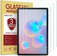 omoton [3 pack] tempered glass screen protector for samsung galaxy tab s6 / tab s5e 10.5 inch - scratch resistant & enhanced protection logo
