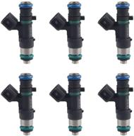 jdmon fuel injectors compatible with chrysler 300, town & stratus, pacifica, 🔧 dodge grand caravan, charger, challenger, nitro, magnum 2005-2010 (6pcs), part# 0280158028, replaces 04591986aa logo