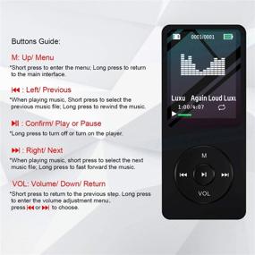 img 2 attached to High-quality MP3 Player 32GB with Speaker, FM Radio, Earphone - Portable HiFi Lossless Sound, Mini Music Player with Voice Recorder, E-Book & HD Screen 1.8 inch - Black - Supports up to 128GB