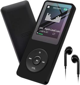 img 4 attached to High-quality MP3 Player 32GB with Speaker, FM Radio, Earphone - Portable HiFi Lossless Sound, Mini Music Player with Voice Recorder, E-Book & HD Screen 1.8 inch - Black - Supports up to 128GB