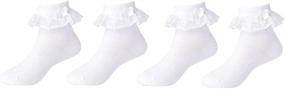 img 4 attached to Girls Princess Style Dress 4Pack White