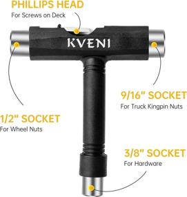 img 3 attached to Skate Tool All-in-One: Your Ultimate Portable Skateboard Accessory with T-Type Allen Key and L-Type Phillips Head Wrench Screwdriver