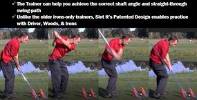 img 2 attached to 🏌️ Slot It Golf Swing Trainer: Patented Driver Design! Achieve Perfect Swing Path with Black and Red Poles. Training Aid for Better Irons and Woods Swing.