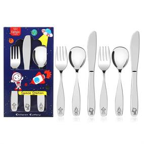 img 4 attached to 🍴 Lehoo Castle Stainless Steel Kids' Flatware Set: Premium Silverware for Children at Home