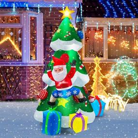 img 3 attached to 🎄 6 FT Inflatable Christmas Tree with LED Lights and Claus Climbing - Yard Decoration for Indoor and Outdoor Use