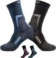 🧦 ultimate comfort and performance: men's moisture-wicking hiking work boot socks with anti-stress germanium & coolmax fiber lite-compression technology logo