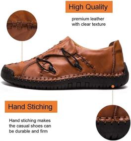 img 3 attached to 👞 Men's Comfortable Stitched Loafers Driving Shoes for Slip-Ons and Moccasins