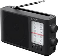📻 sony icf-506 portable fm/am analog tuning radio, black, lightweight 2.14 lb logo