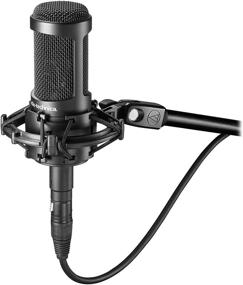 img 2 attached to 🎙️ Audio-Technica AT2035 Cardioid Condenser Microphone: Ideal for Studio, Podcasting & Streaming - XLR Output, with Custom Shock Mount