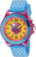 🕒 stylish and fun: shopkins kids' kin9002 blue analog quartz watch for timekeeping logo