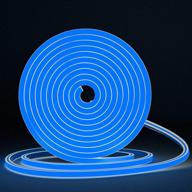 🔵 shuxag neon lights: 16.4ft silicone blue led rope lights - waterproof, flexible strip for bedroom, home patio, indoor/outdoor decor (no power adapter) логотип