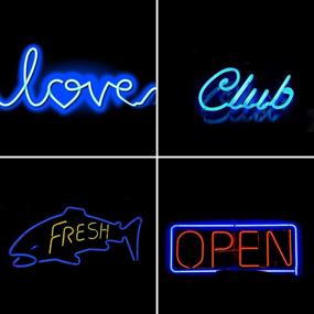 img 1 attached to 🔵 SHUXAG Neon Lights: 16.4ft Silicone Blue LED Rope Lights - Waterproof, Flexible Strip for Bedroom, Home Patio, Indoor/Outdoor Decor (NO Power Adapter)