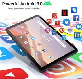 img 2 attached to 📱 PRITOM 7 inch Android 9.0 Tablet PC – 2GB RAM, 32GB Storage, Quad-Core Processor, IPS HD Display, Wi-Fi, Bluetooth, Dual Camera, Cover Case Included (Black1)