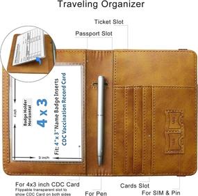 img 2 attached to Your Travel Companion: WALNEW Passport Vaccine Holder for Secure and Organized Travel