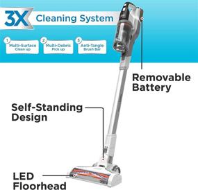 img 2 attached to BLACK+DECKER POWERSERIES Extreme 20V MAX Stick Vacuum Cleaner, White/Gray (BSV2020WAPB)