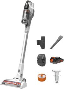 img 4 attached to BLACK+DECKER POWERSERIES Extreme 20V MAX Stick Vacuum Cleaner, White/Gray (BSV2020WAPB)