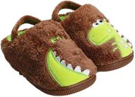 🦕 mikitutu toddler dinosaur slippers: cozy winter shoes for boys' playtime! logo