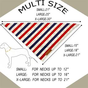 img 3 attached to 🐶 Realeaf Dog Bandanas 2 Pack, Stars + Stripes Set, Reversible Triangle Pet Scarf for Boy or Girl, Daily Doggie Bandana, Premium Durable Fabric, Adjustable Fit, Multiple Sizes Available