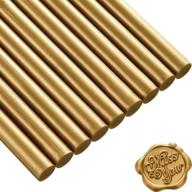 🔥 bronze glue gun sealing wax sticks - 15 pieces for vintage wax seal stamp, ideal for wedding invitations, cards, envelopes, snail mails, wine packages, and gift wrapping logo