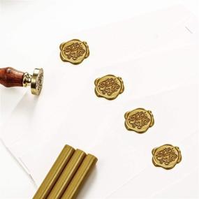 img 1 attached to 🔥 Bronze Glue Gun Sealing Wax Sticks - 15 Pieces for Vintage Wax Seal Stamp, Ideal for Wedding Invitations, Cards, Envelopes, Snail Mails, Wine Packages, and Gift Wrapping