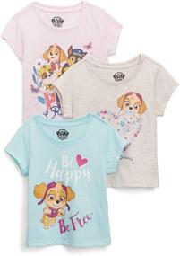 img 1 attached to Paw Patrol Sleeve T Shirt Heather Girls' Clothing for Tops, Tees & Blouses