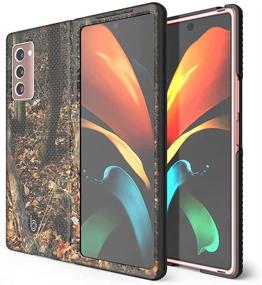 img 2 attached to BELTRON Camouflage Case with Clip for Galaxy Z Fold2 5G: Snap-On Protection with Rotating Belt Holster & Kickstand – Compatible with SM-F916 (2020 Model)