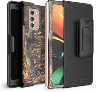 beltron camouflage case with clip for galaxy z fold2 5g: snap-on protection with rotating belt holster & kickstand – compatible with sm-f916 (2020 model) logo