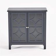 🚪 charcoal grey double door cabinet - christopher knight home melora firwood mirror finish logo