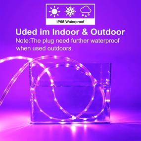 img 3 attached to Waterproof LED Rope Lights - 50ft SURNIE Pink Purple Strip Lights, Dimmable 💡 & Cuttable, Indoor/Outdoor 12V Plug-in Rope Lighting for Bedroom, Bar, Camping, RV, Landscape, Christmas, Halloween