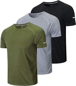 img 4 attached to 👕 ZENGVEE Men's Quick Dry Work Shirts: Stylish Running Shirts with Short Sleeves