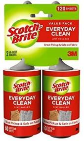 img 2 attached to 🧻 3M Scotch-Brite Lint Rollers: Pack of 2 Rolls with 56 Sheets Per Roll - Efficient Lint Remover