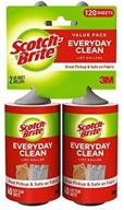 🧻 3m scotch-brite lint rollers: pack of 2 rolls with 56 sheets per roll - efficient lint remover logo