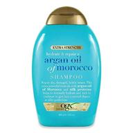 🌿 ogx argan oil of morocco extra strength hydrate & repair shampoo - cold-pressed argan oil for dry, damaged hair, moisturizing & smoothing formula, 13 fl oz, paraben-free, sulfate-free logo
