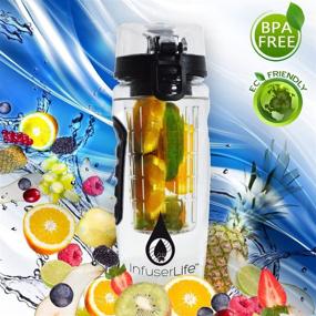 img 2 attached to 🍓 OptiHydrate Infuser Water Bottle - top-rated Fruit Infuser with Leakproof Design - Maximize your Daily Water Intake with your Favorite Fruits or Veggies! Generous 32 oz. Size - User-friendly Design for Effective Weight Management