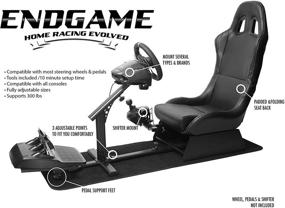 img 3 attached to 🎮 ProAm USA Racing Seat Gaming Chair Simulator Cockpit Steering Wheel Stand - Logitech G29, Thrustmaster, Xbox, Playstation PS4