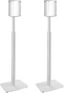 🔊 ynvision height adjustable floor stands for sonos one, one sl, play:1 – 2 pack, white (seo enhanced) logo