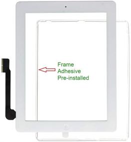img 3 attached to T Phael White Screen Replacement for iPad 3 A1416 A1430 A1403 - Touch Screen Digitizer Front Glass Assembly with Home Button, Camera Holder, PreInstalled Adhesive, and Tools Kit
