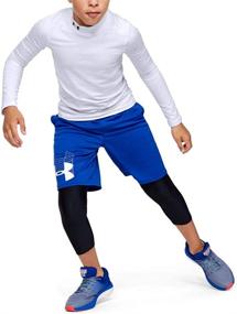 img 4 attached to 👕 Under Armour ColdGear Light Heather Boys' Active Wear: Stay Warm and Stylish!