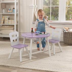 img 3 attached to 🎁 KidKraft Lavender Round Storage Table and 2 Chair Set - Ideal Gift for Children Ages 3-6