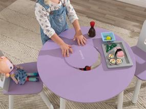 img 1 attached to 🎁 KidKraft Lavender Round Storage Table and 2 Chair Set - Ideal Gift for Children Ages 3-6