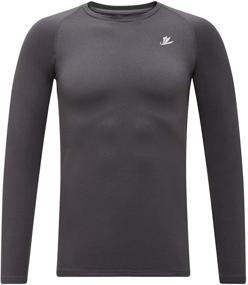 img 3 attached to Devoropa Compression Baselayer Baseball Undershirt - Active Boys' Clothing