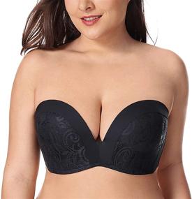 img 4 attached to DELIMIRA Womens Slightly Support Strapless Women's Clothing in Lingerie, Sleep & Lounge