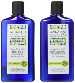 img 2 attached to Andalou Naturals Age Defying Shampoo and Conditioner Bundle with Argan Oil Stem Cells for Thinning Hair, Enhanced with Jojoba Oil and Aloe Vera, 11.5 fl. oz. each