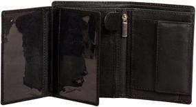 img 2 attached to Sakkas Unisex Authentic Leather Tri-fold Wallet: Functional 9 Credit Card Slots - Complete with Gift Bag for Special Occasions