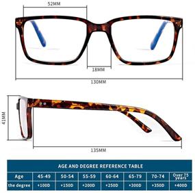 img 3 attached to 👓 Gamilys 3pc pack blue light blocking spring hinged fashion reading glasses (GM6001) for men and women