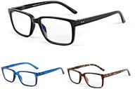 👓 gamilys 3pc pack blue light blocking spring hinged fashion reading glasses (gm6001) for men and women logo