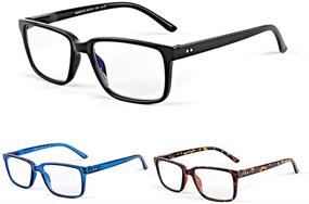 img 4 attached to 👓 Gamilys 3pc pack blue light blocking spring hinged fashion reading glasses (GM6001) for men and women