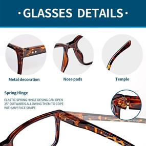 img 2 attached to 👓 Gamilys 3pc pack blue light blocking spring hinged fashion reading glasses (GM6001) for men and women