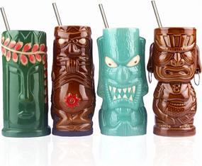 img 4 attached to Коктейльный набор Tiki Mugs Drinkware